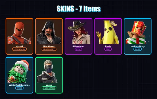 [PC/XBOX/PSN] | Hybrid | Blackheart | Sidewinder | Peely | Holiday Boxy | 7 skin | 7 pickaxe | 13 emote | 9 glider | Lv116 — Game account