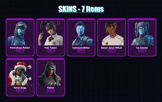 [PC/XBOX/PSN] | Permafrost Raider | Yuki Yubari | Icebound Midas | 7 skin | Lv417 — Game account