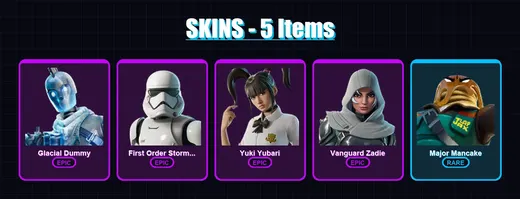 [PC/XBOX/PSN] | Glacial Dummy | First Order Stormtrooper | Yuki Yubari | 5 skin | Lv208 — Game account