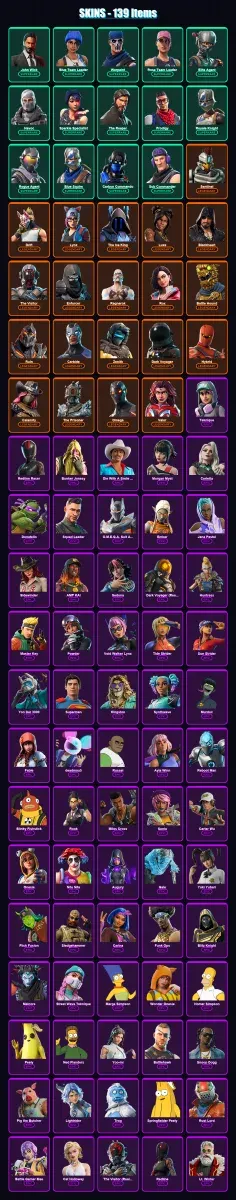 [PC/XBOX] | John Wick | Blue Team Leader | Warpaint | Rose Team Leader | Elite Agent | 139 skin | 137 pickaxe | 124 emote | 102 glider | Lv1436