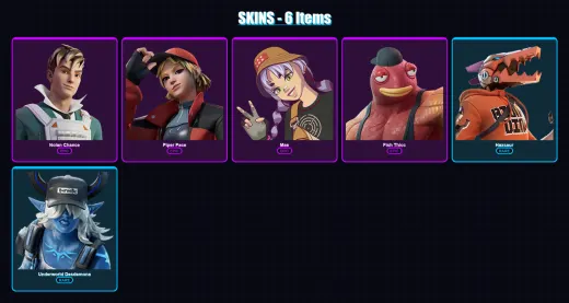 [PC/XBOX/PSN] | Nolan Chance | Piper Pace | Mae | Fish Thicc | Haxsaur | 6 skin | 17 pickaxe | 14 emote | 14 glider | Lv207