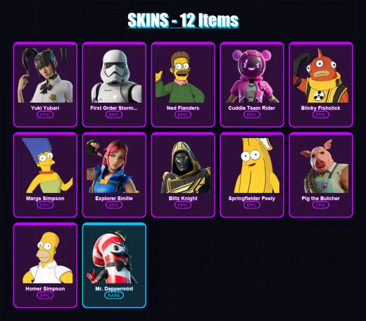 [PC/PSN] | Yuki Yubari | First Order Stormtrooper | Ned Flanders | 12 skin | Lv228