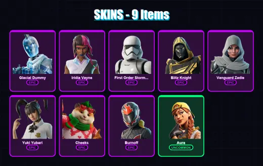 [PC/PSN] | Glacial Dummy | Iridia Vayne | First Order Stormtrooper | 9 skin | Lv552