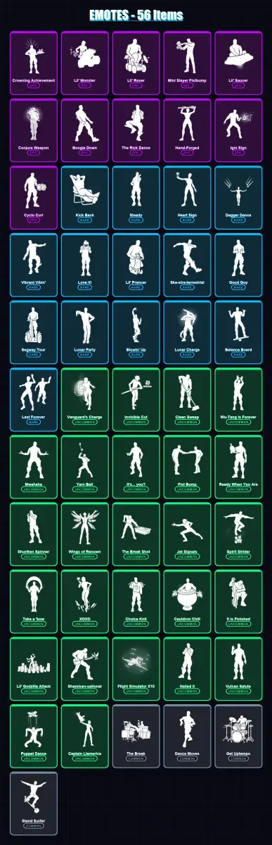 [PC/XBOX/PSN] | Torin | Kymera | The Cube Queen | Malik | Joey | 67 skin | 101 pickaxe | 56 emote | 81 glider | Lv1265