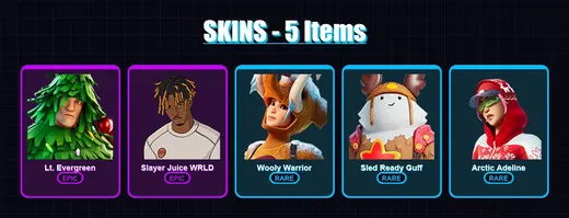 [PC/XBOX/PSN] | Lt. Evergreen | Slayer Juice WRLD | Wooly Warrior | 5 skin | Lv77