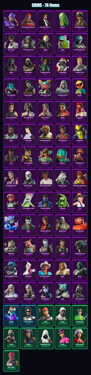 [PS4/PS5/XBOX/PC] | Valentina | Wastelander Magneto | John Wick (Pen & Ink) | 76 skin | Lv1703