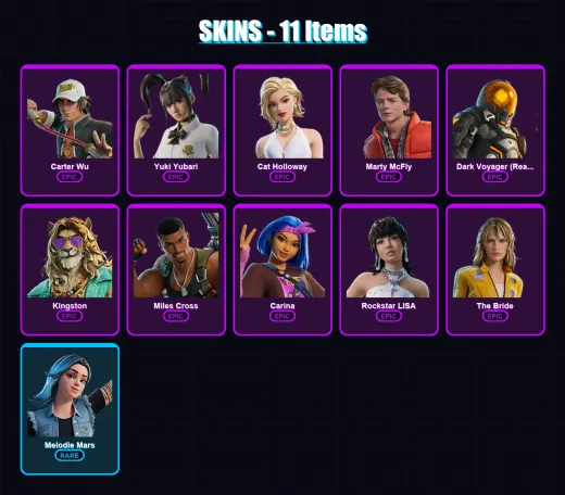 [SWITCH/XBOX/PSN/PC] | Carter Wu | Yuki Yubari | Cat Holloway | 11 skin | Lv139