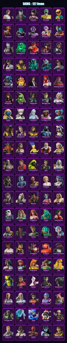 [PC/PSN] | Yoo-mi | Daigo | Morgan Myst | Green Ranger | Cluster | 127 skin | 166 pickaxe | 117 emote | 106 glider | Lv1692 — Game account
