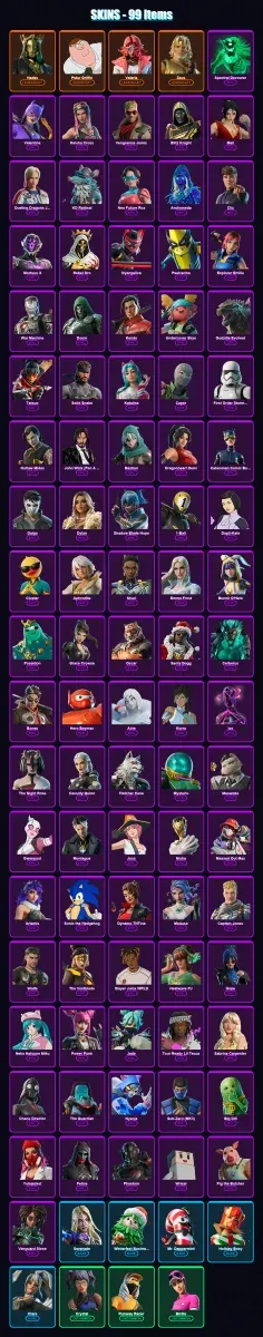 [PS4/PS5/XBOX/PC] | Hades | Peter Griffin | Valeria | Zeus | Spectral Devourer | 99 skin | 156 pickaxe | 106 emote | 101 glider | Lv1547 — Game account