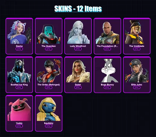 [PC/XBOX/PSN] | Dasha | The Guardian | Lady Windfrost | 12 skin | Lv181