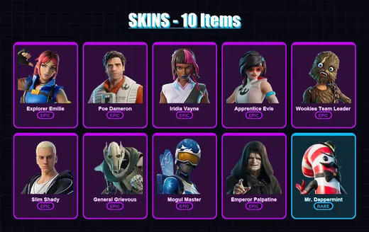 [PC/XBOX/PSN] | Explorer Emilie | Poe Dameron | Iridia Vayne | 10 skin | Lv90