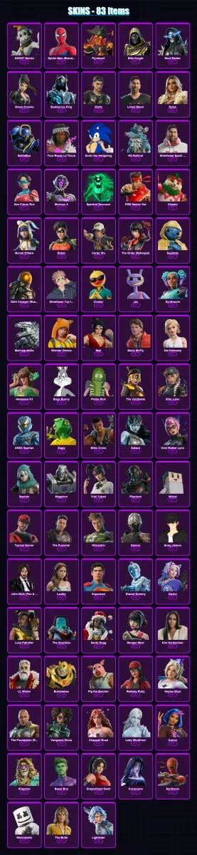 [PC/PSN] | GHOST Monks | Spider-Man (Brand New Day) | Pyreheart | Blitz Knight | Skull Raider | 83 skin | 138 pickaxe | 74 emote | 81 glider | Lv246
