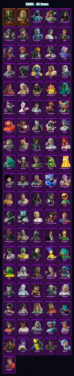 [PC/XBOX] | Hades | Zeus | Exalted Ice King | Heatwave PJ | Emperor Palpatine | 96 skin | 161 pickaxe | 104 emote | 118 glider | Lv1785