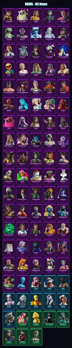 [PC/PSN] | The Voidblade | Kickoff Yeddy | The Bride | Hel | Hexed Haze | 93 skin | 77 pickaxe | 75 emote | 44 glider | Lv426