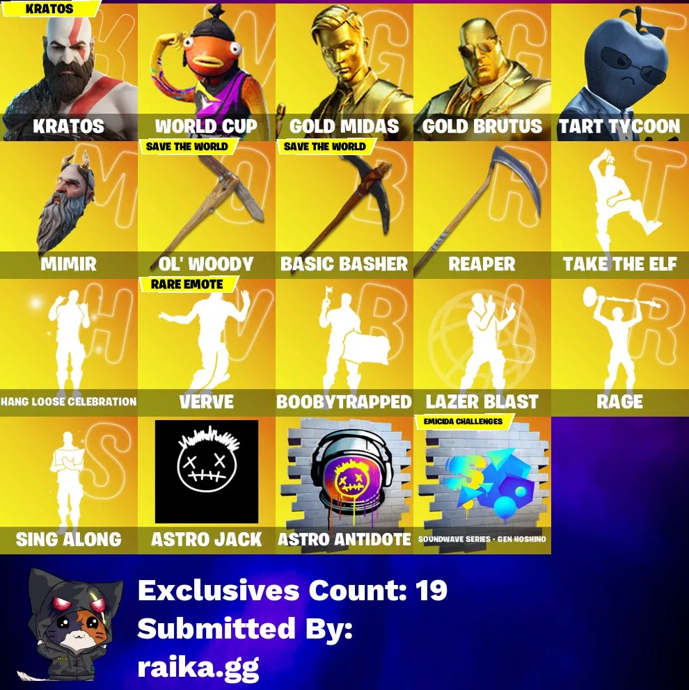 🔥 228 SKINS | OG STW | RENEGRADE RAIDER | BLUE TEAM LEADER | TRILOGY + MORE 🔥