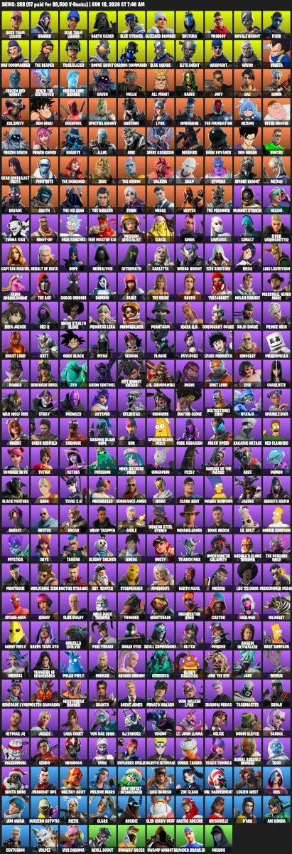 [Full Access] 258 Skins Super OG Account | Royale Knight (S2) | The Reaper (S3) | Twitch Prime Pack 1 & 2 (Havoc / Trailblazer)