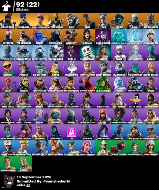 🎮 Fortnite Account — STW Founders | Merry Mint Axe | PS+ Pack #3 | 70+ Skins & Full Locker