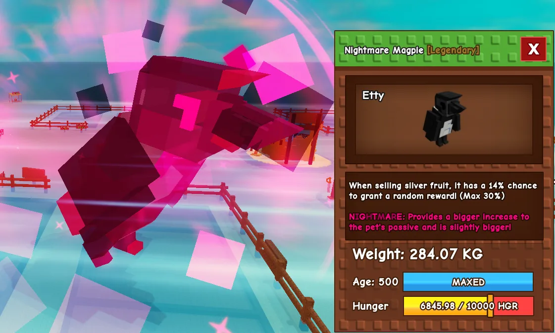284.07kg Nightmare Magpie