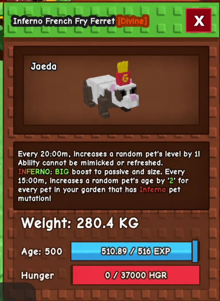 4x 280kg+ Inferno French Fry Ferret super handsome and cute // Ready to use // Fully build// — Account account