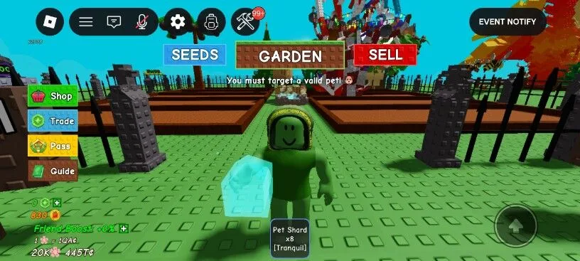 LIMITED PET SHARD PET SHARD TRANQUIL ! Grow a Garden Fast Delivery! (Read the description Please) — Account account