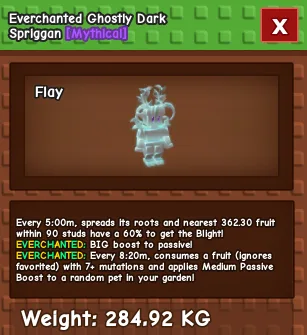 Ghostly Dark Spriggan 280kg+ Age 500 (Everchanted, Base 6kg)