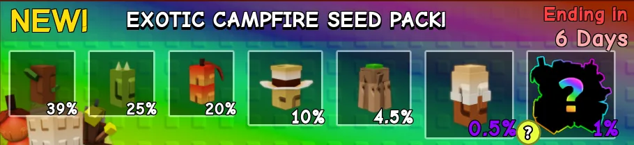 Grow a Garden LIMITED Exotic Campfire Seed Pack 1 — Account account