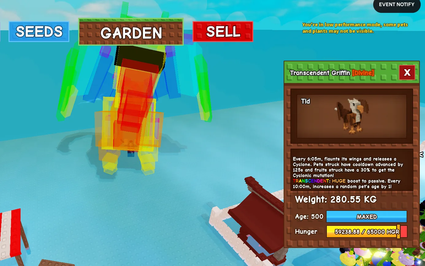 280KG+ TRANSCENDENT GRIFFIN // super handsome // Divine // Age 500 Maxed // Strong Cyclone Passive