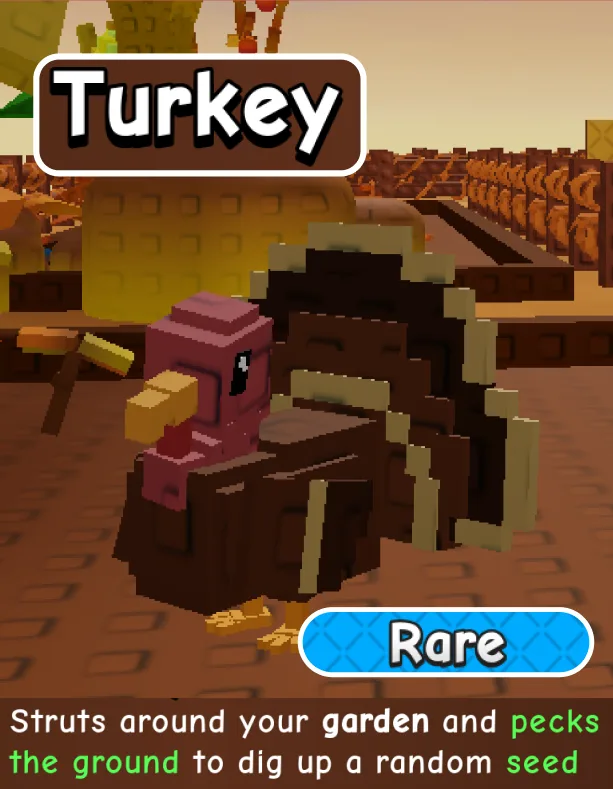 x1 Turkey New World Fall Harvest World (Rare)