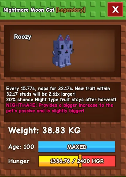 CHEAP 38kg Nightmare Moon Cat! Fast Delivery — Account account