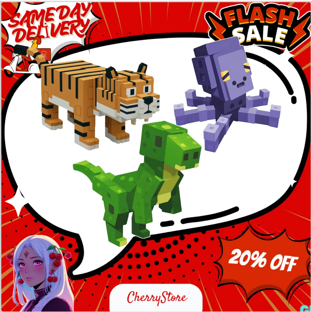 Tiger + T-Rex + Mimic Octupus (Fast Delivery in 2 5 minutes ) BUY NOW!
