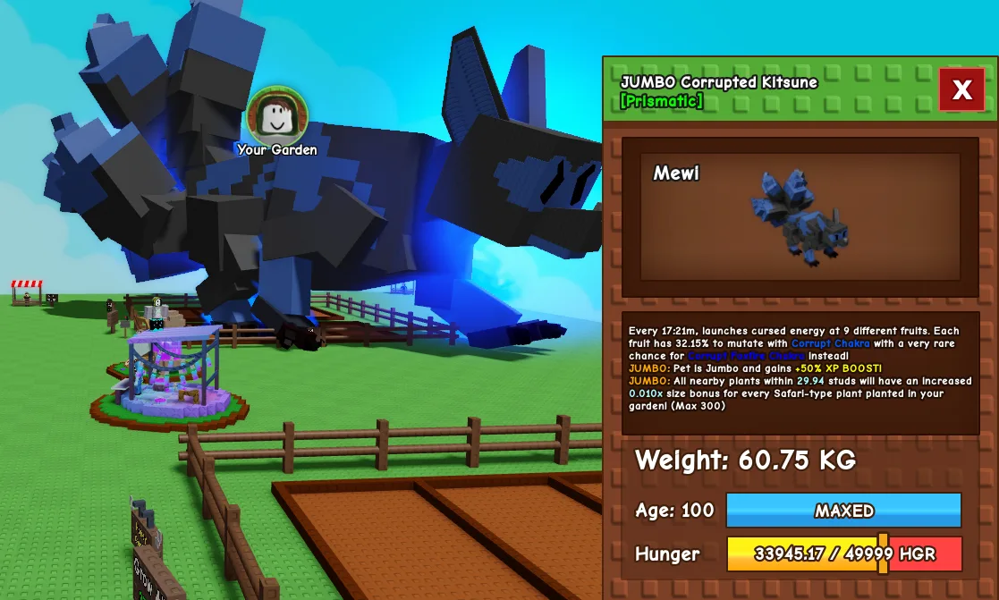 60.75kg Age 100 JUMBO Corrupted Kitsune