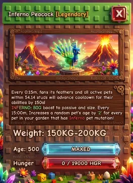 150KG-200KG INFERNO GIGANTIC PEACOCK I MAX 500 AGE l READY TO USE - 15 SEC MAX CD - NO TOY LIMITED STOCK