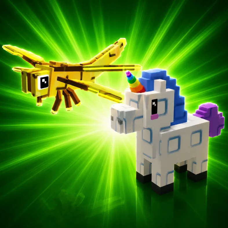 Unicorn + Gold Dragonfly (Super) — Account account