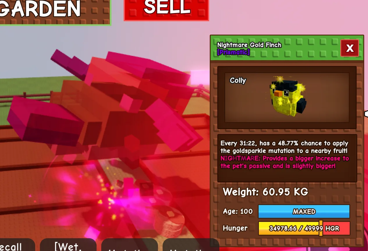 Titanic Huge Gold Finch 60kg+ Age 100 Nightmare — Account account