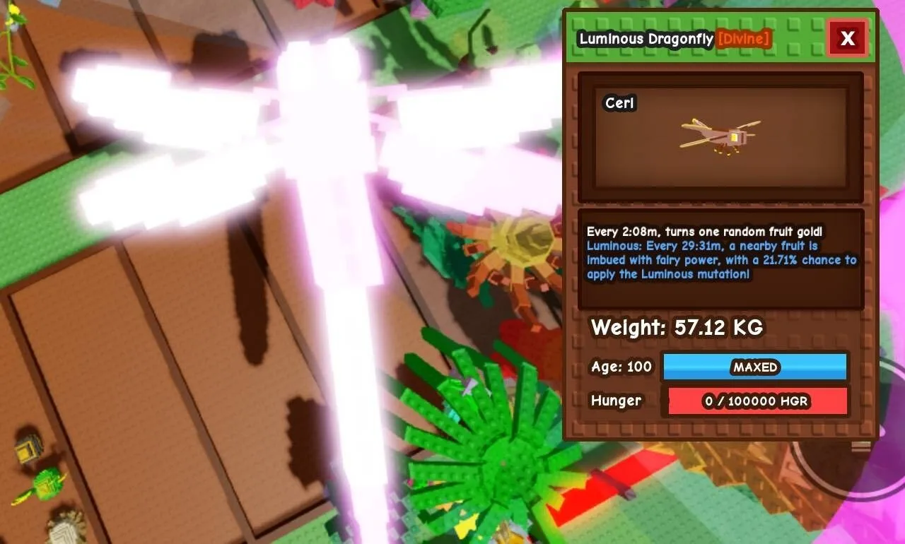Huge LUMINOUS Dragonfly - 57.12 KG (Age 100) — Account account