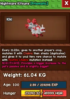 Nightmare Kitsune 60kg+