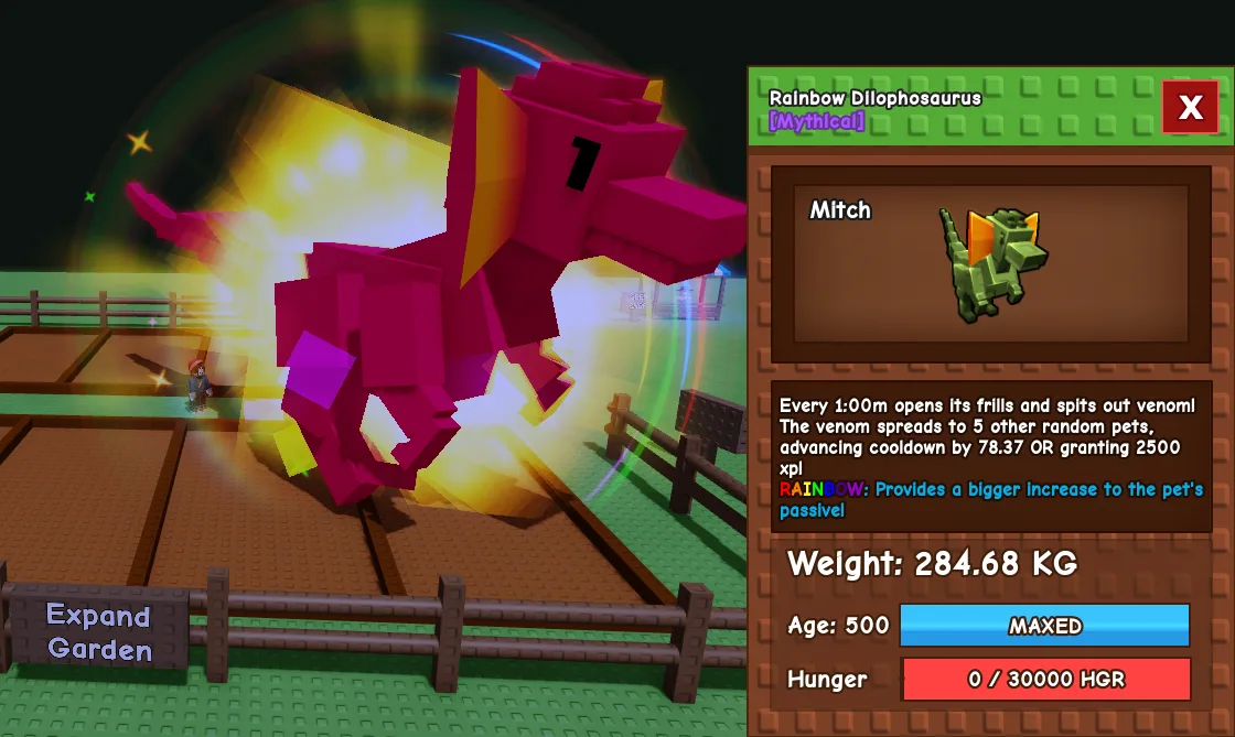 280.66kg+ Rainbow Dilophosaurus