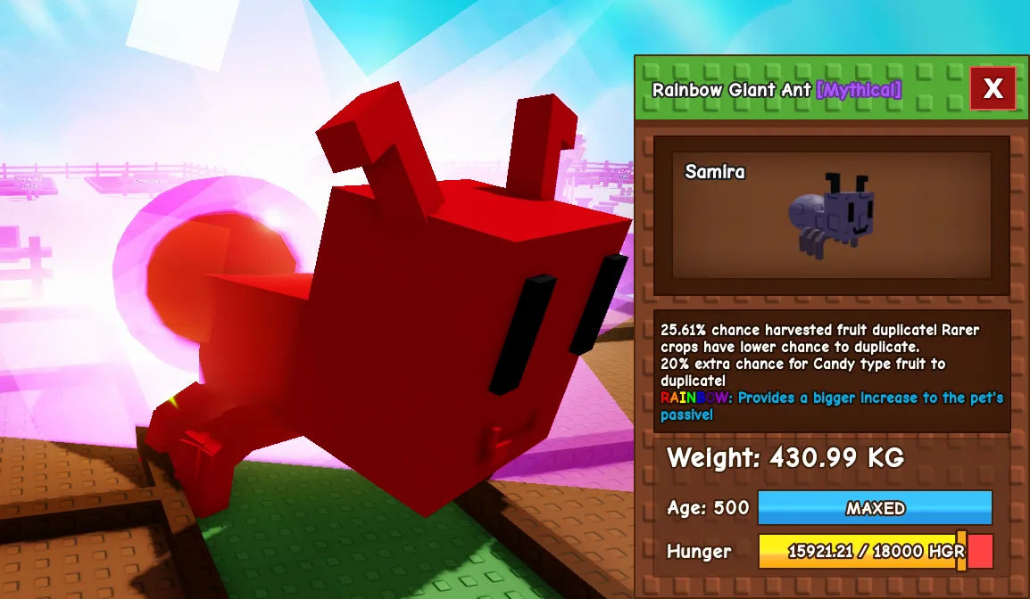 430.99kg Godly Rainbow Giant Ant