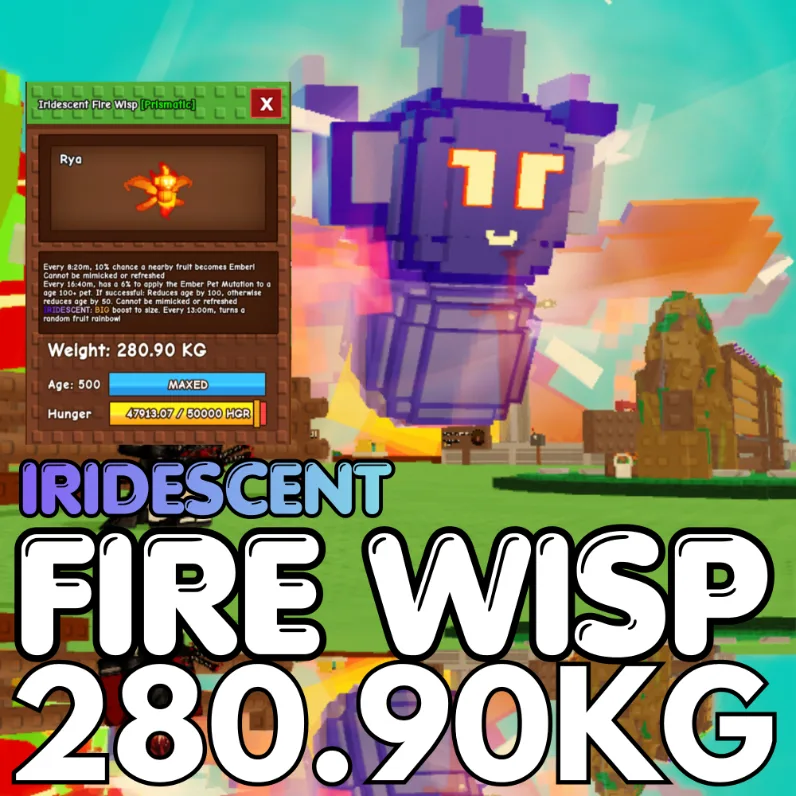 IRIDESCENT Huge FIre Wisp 280.90KG 15sec CD Age 500 INSTANT DELIVERY