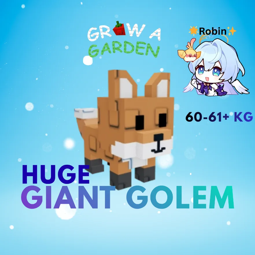 HUGE Giant Golem Red Fox - 60-61+KG - Grow a Garden