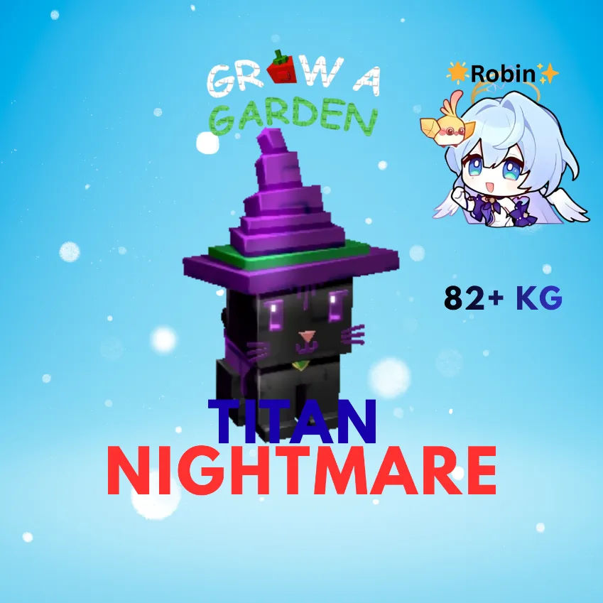 Titan Nightmare Black Cat - 82+KG - Grow a Garden — Account account