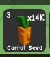 14k carrot seed Instant Delivery Safe Trade Grow a Garden 2 H4