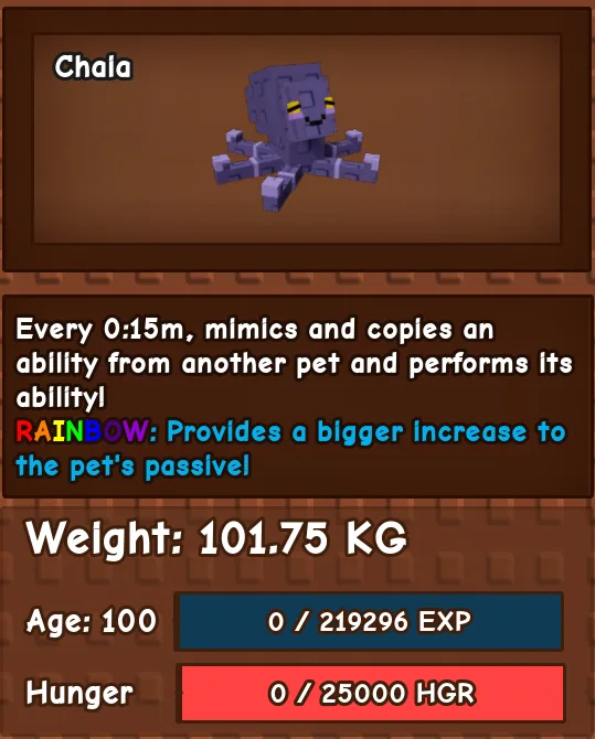 Colossal 101.75kg age 100 no age break MIMIC OCTOPUS 15s cd RB mutation
