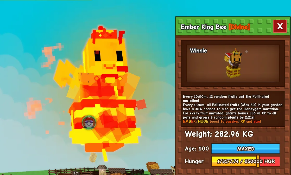 281.95kg+ Ember King Bee