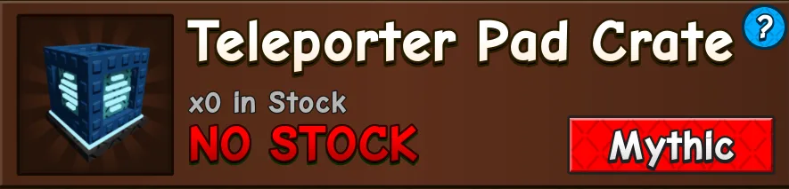 Teleporter Pad Crate Mythic Props