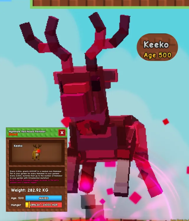 Huge Nightmare Red-Nosed Reindeer 280Kg+ Mutation Venom / Nightmare / Everchanted