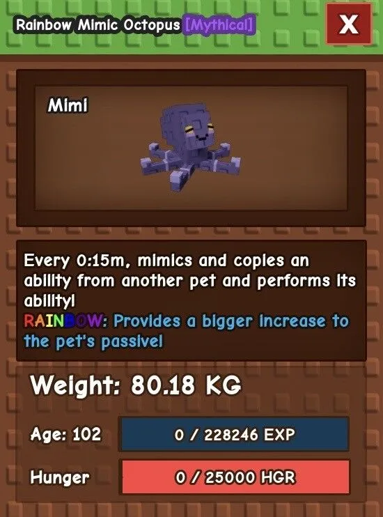 TITAN MIMIC OCTOPUS RAINBOW AGE 102