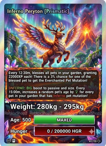 280KG 295KG INFERNO GIGANTIC PERYTON I MAX 500 AGE l READY TO USE - 12:30 MIN MAX CD - NO TOY
