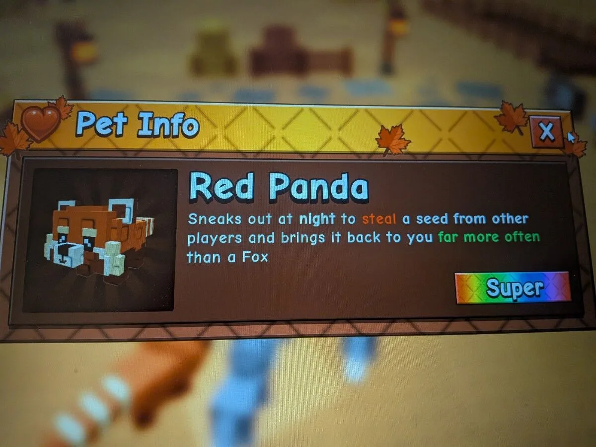 New Red Panda very rare (Super)