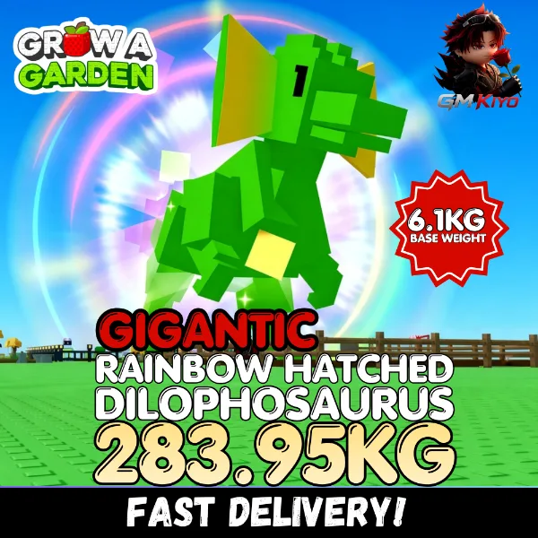 GIGANTIC Rainbow Hatched Dilophosaurus 283.95KG RBH Dilo Age 500 INSTANT DELIVERY
